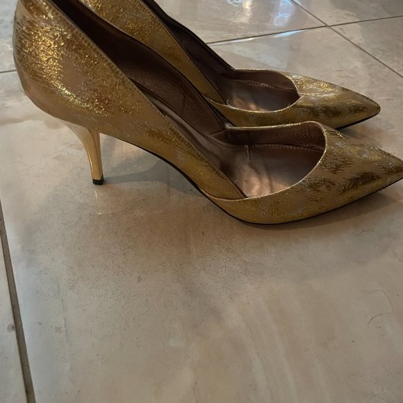 Lanvin gold heels, size 9 - Picture 2 of 3